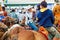 Crowd of horseback spectators at Nadaam horse race