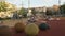 Crowd of kids having fun on playground, summer holidays, childhood in big city