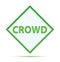 Crowd modern abstract green diamond button