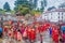 Crowd of Nepali Women at Pashupatinath Temple during Teej Festival