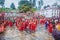 Crowd of Nepali Women at Pashupatinath Temple during Teej Festival