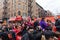 Crowd of people gathered together to attend a vibrant Chinese parade