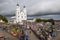 Crowd with people, during Holy Mass