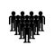 Crowd of people icon. throng isolated. Society Vector illustration