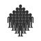 Crowd of people icon. throng isolated. Society Vector illustration