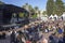 Crowd of people outdoor waiting for a concert in Nice