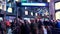 Crowd of people at Oxford Circus station in London - time lapse shot at christmas time