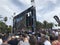 Crowd of people at Promenade Des Anglais during Ironman Championship 2019 Nice, France