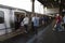 Crowd of people in a subway of Sao Paulo, Brazil