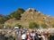 Crowd of people, trip to Samaria gorge, Chora Sfakion, Crete, Greece