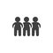 Crowd of people vector icon