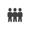 Crowd of people vector icon