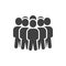 Crowd of people vector icon