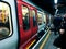 Crowd of people at Victoria Underground station platform during busy hours