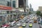 Crowd of people walking on The R Walk in Ratchaprasong district