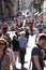 Crowd of people walking in Via del Corso in Rome (Italy)