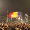 Crowd protesting in Bucharest