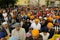 Crowd of sikh devotees take part to Baisakhi procession