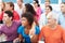 Crowd Of Spectators Watching Outdoor Sports Event