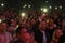 Crowd switch on lights on cell phones on tribunes during the Viktor Drobysh 50th year birthday concert at Barclay Center