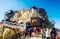 Crowd of tourists on Aiguille du Midi