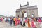 Crowd of Tourists at Gateway of India in South Mumbai