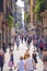 CROWD OF TOURISTS ON A STREETS OF VERONA