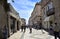 A crowd of tourists walking down the main street of Marmontova in Split in early spring, Croatia