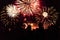 Crowd watching fireworks and celebrating new year eve