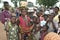 Crowded on the Abease market in Ghana