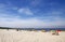 Crowded Baltic beach in Swinoujscie