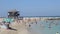 Crowded beach in Haifa