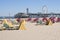 Crowded beach at Scheveningen Den Haag, Netherlands