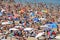 Crowded Beach in Summer