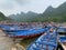 Crowded boat station at Huong Pagoda - Vietnam March 2, 2019