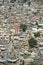 Crowded Brazilian Hillside Favela Shanty Town Rio de Janeiro Brazil