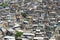 Crowded Brazilian Hillside Favela Shanty Town Rio de Janeiro Brazil