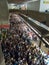 Crowded brazilian SÃ© subway station