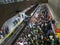 Crowded brazilian SÃ© subway station