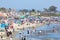 Crowded California Beach