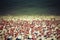 Crowded Copacabana beach in Rio de Janeiro