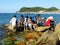 Crowded family White Beach Puerto Galera Philippines