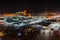 Crowded famous market in Medina of Marrakesh,Jamma El Fna,Morocco