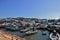 Crowded fishing harbor in Cheung Chau Hong Kong. 20 Aug 2021