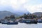 Crowded fishing harbor in Cheung Chau Hong Kong. 20 Aug 2021