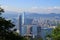 Crowded Hong Kong skyline scene