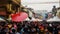 Crowded Japanese festival in Little Tokyo area Blok-M, Jakarta