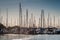 Crowded masts in Point Roberts marina