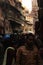 Crowded narrow alley in Kathmandu, Nepal