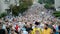 Crowded people street, repose of St. Vladimir, 1000th celebration anniversary, Kiev, Ukraine,